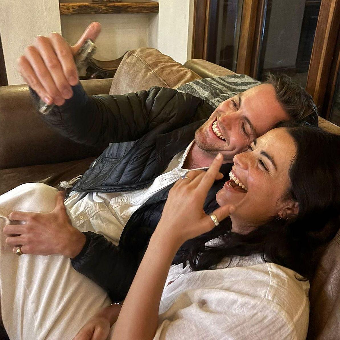 Phoning our loved ones from Makalali on the day that we got engaged.