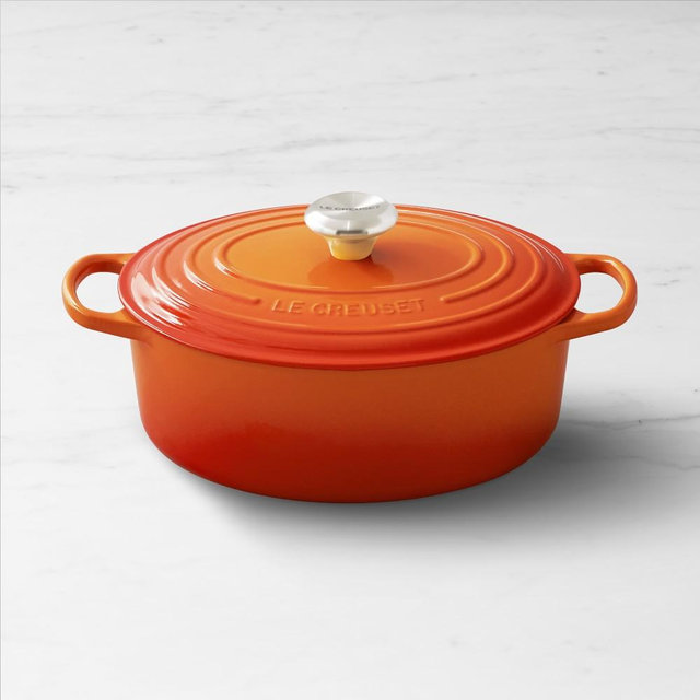 Le Creuset Signature Enameled Cast Iron Oval Dutch Oven, 5-Qt., Flame