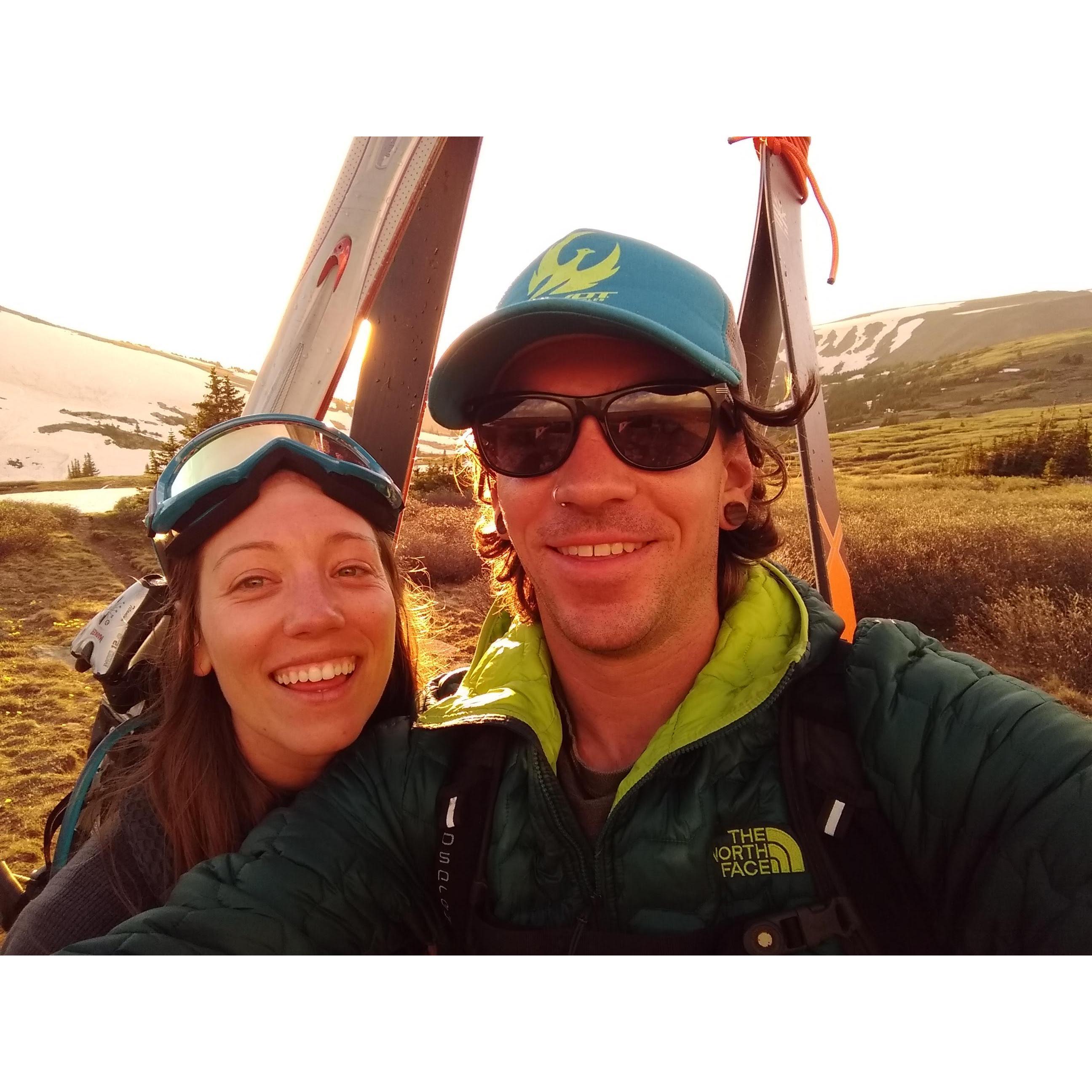 First time we skied together down Mt Epworth