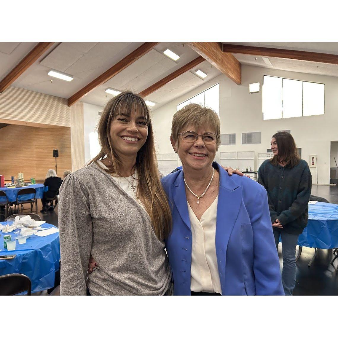 Laura and Barbara at Paul's birthday party