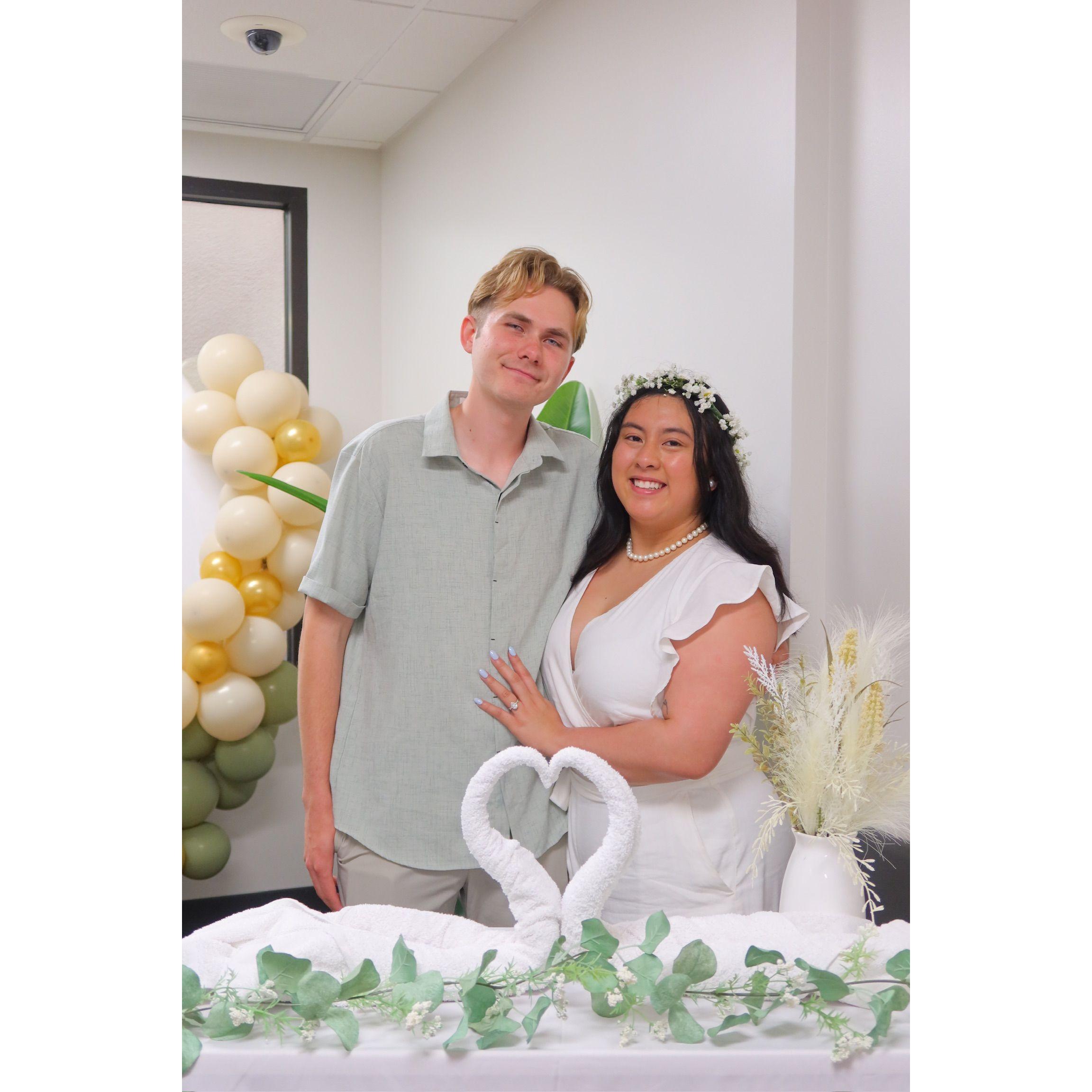 Our wedding ceremony in Medical City Arlington, Neuro ICU