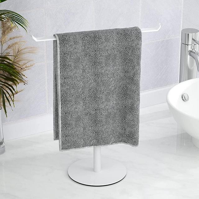 Towel Rack T-Shape Hand Towel Holder for Bathroom,Headband Holder Organizer and Bathroom Towel Racks,Kitchen Towel Rack White Hand Towel Holder