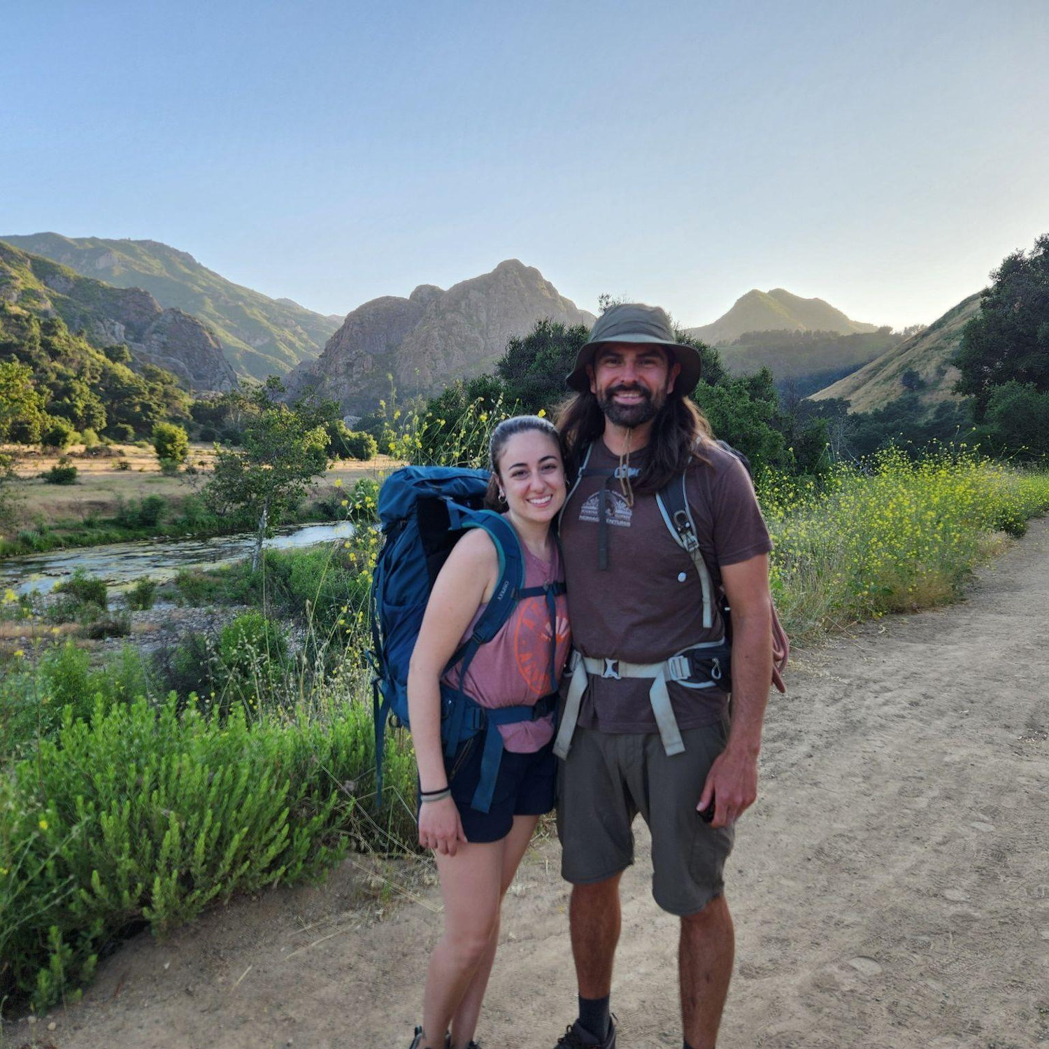 Us after a day of rock climbing in Malibu, CA