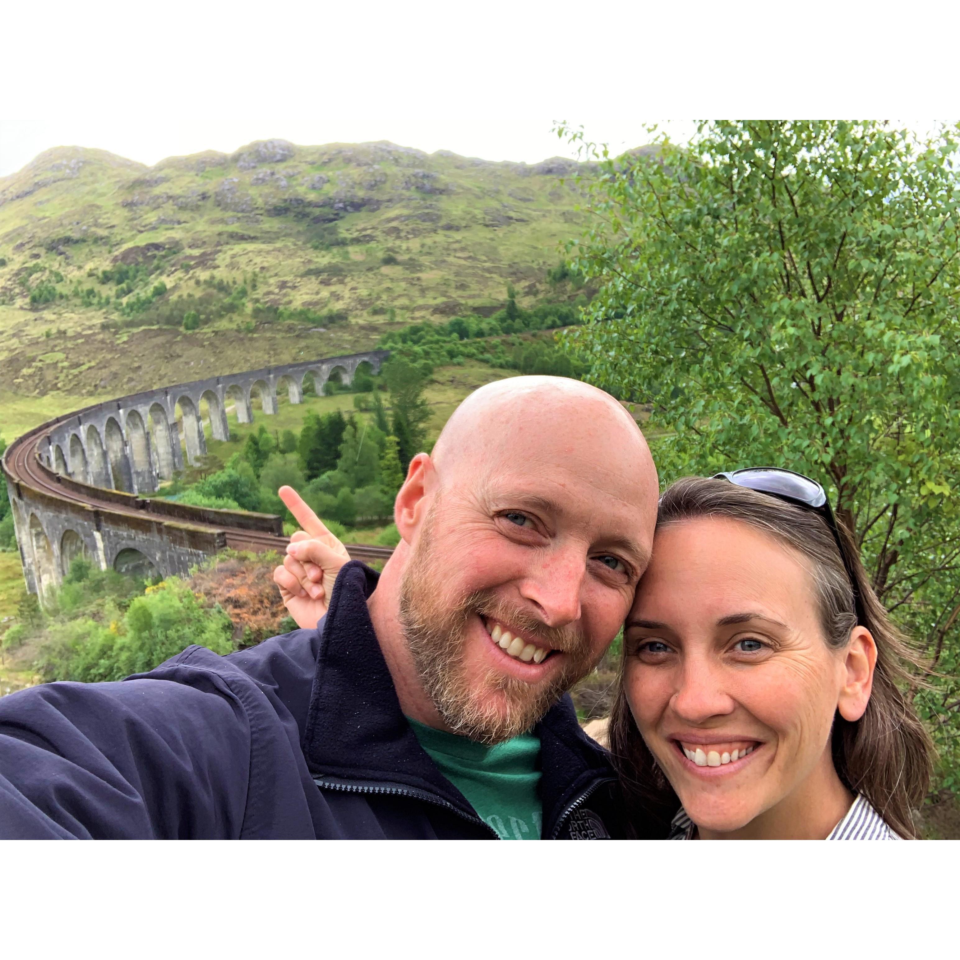 Harry Potter train tracks in Scotland - 2019
