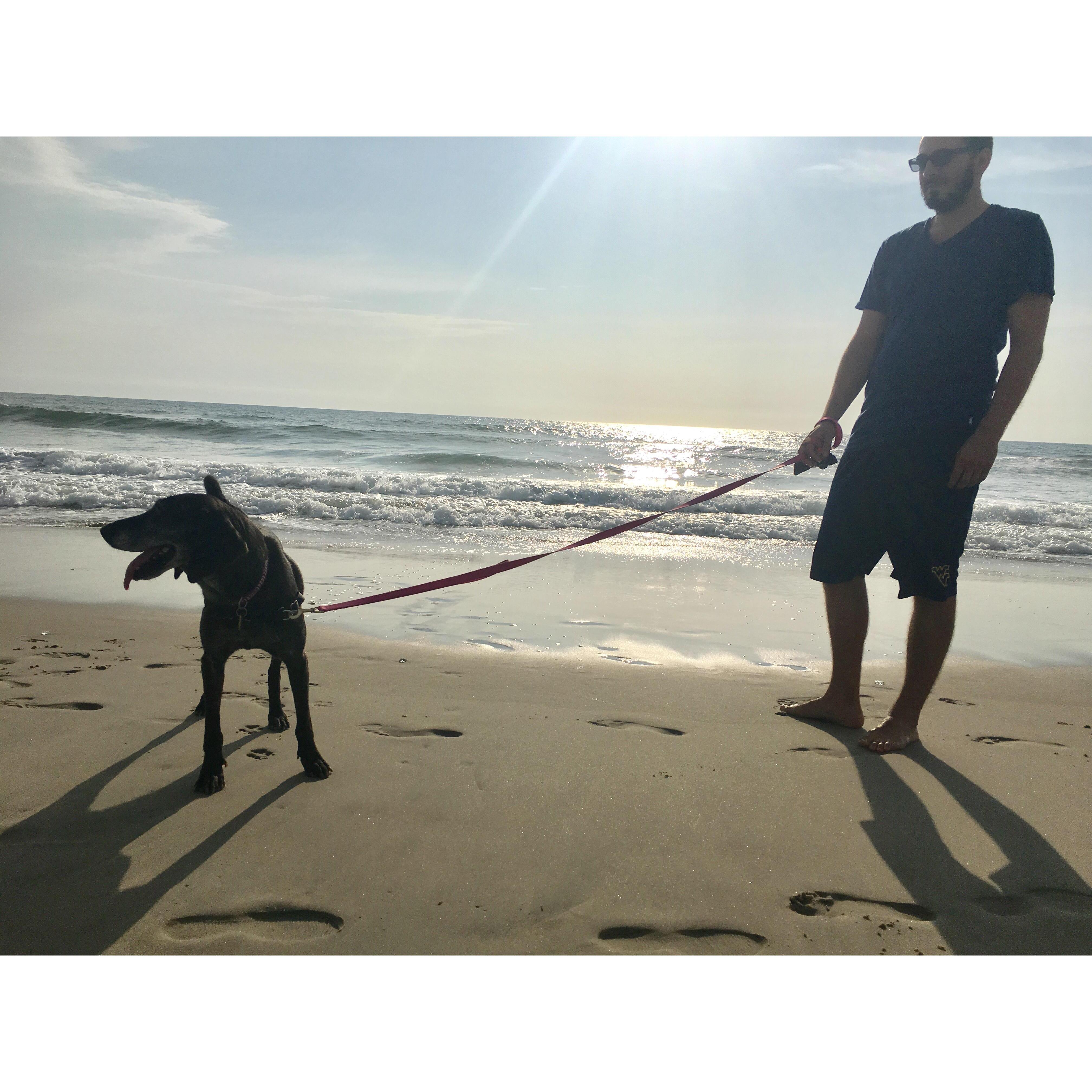 Agnes' first time at the beach! - OBX vacation 2017