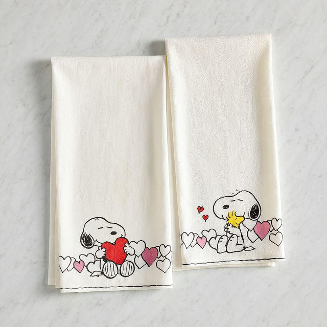 Peanuts Snoopy™ Hearts Cotton Tea Towels, Set of 2 - Multi