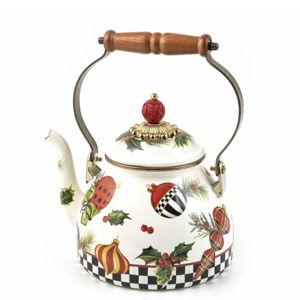 Mackenzie-Childs Deck the Halls 2 Quart Tea Kettle