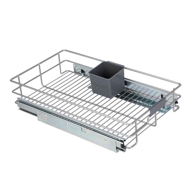 Squared Away™ Under-the-Cabinet 11-Inch Sliding Basket in Brushed Nickel