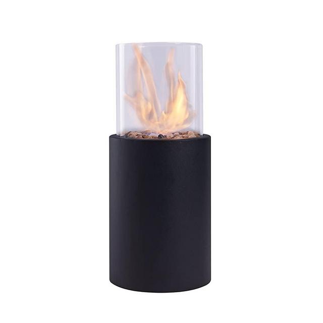 Danya B. Indoor/Outdoor Portable Tabletop Fire Pit – Clean-Burning Bio Ethanol Ventless Fireplace - Large Size for End Table, Centerpiece or Patio Floor