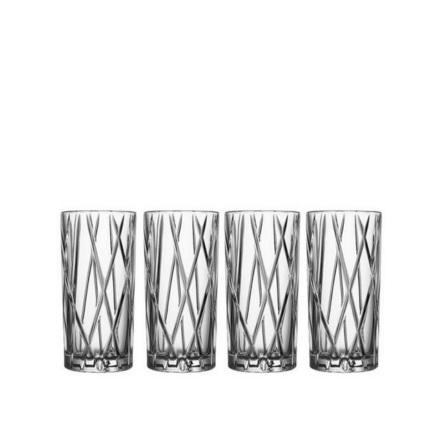 Orrefors City Highball Glasses, Set of 4
