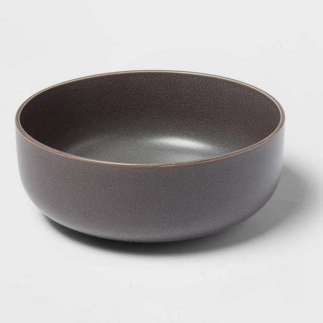 101oz Stoneware Tilley Serving Bowl Gray - Threshold™