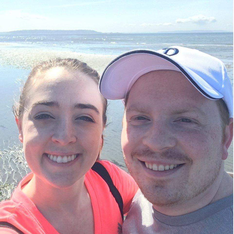 Hiking along the beach near our apartment. We love living here!