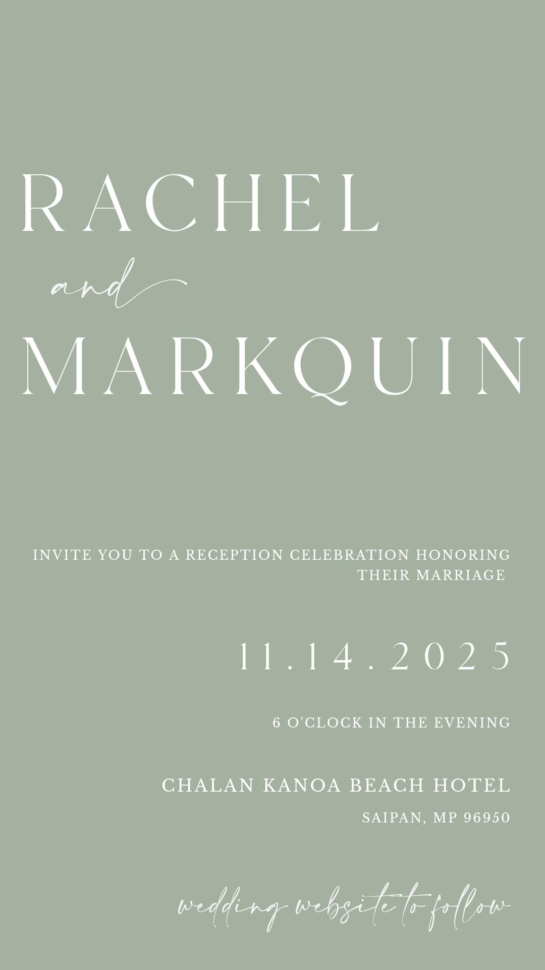 The Wedding Website of Markquin Stevenson and Rachel Joy Villasis