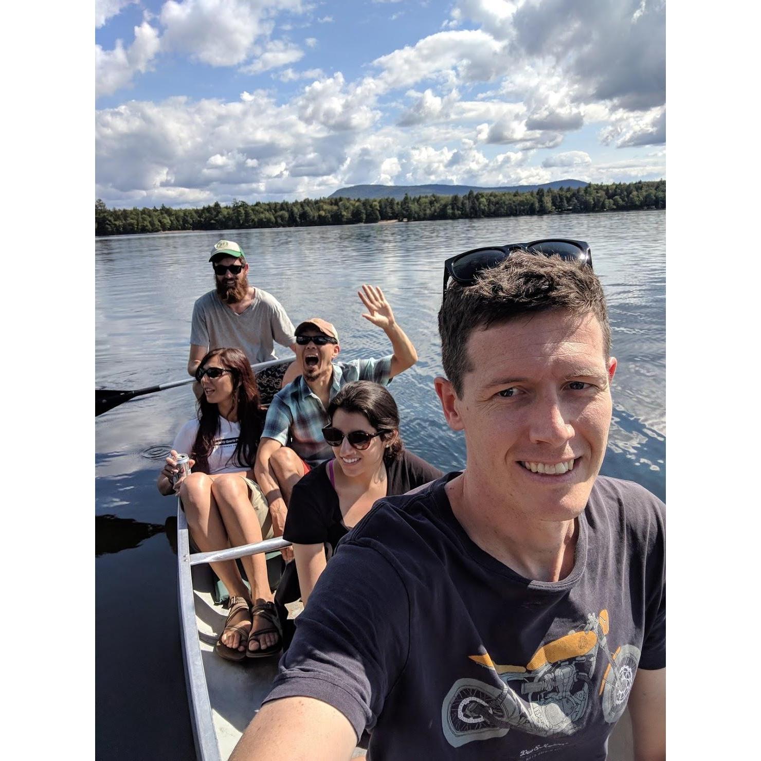 Lake Pleasant, NY. September 2018.
Canoeing with Jennings, Marina, and Koji