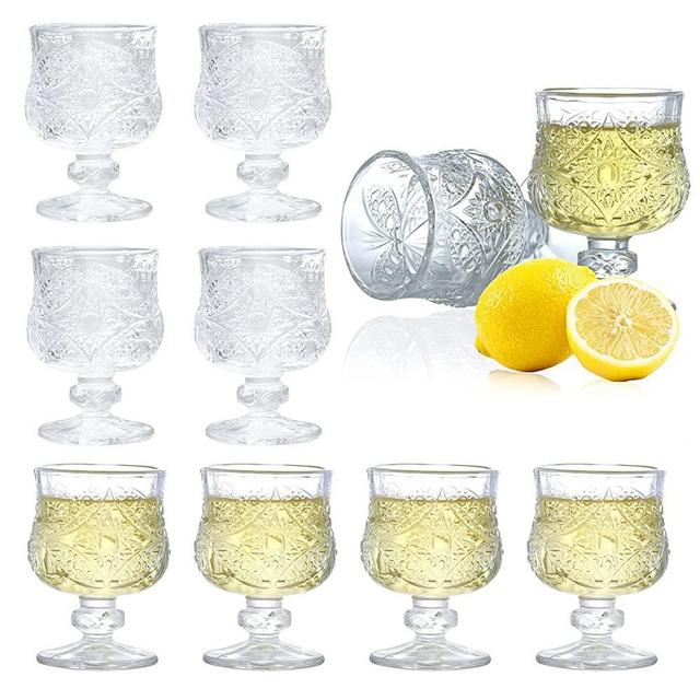 Soopiiso Cordial Glasses,1.7oz/50ml,Shot Glasses Set of 8,shot glasses with stem/tequila shot glasses/Sherry glasses