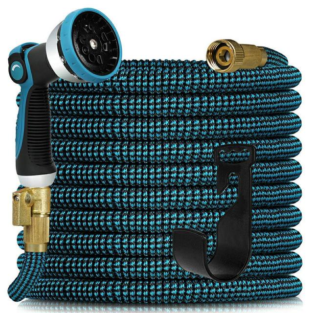 Expandable Garden Hose 100ft - Expanding Water Hose with 10 Function Nozzle, Easy Storage Garden Water Hose
