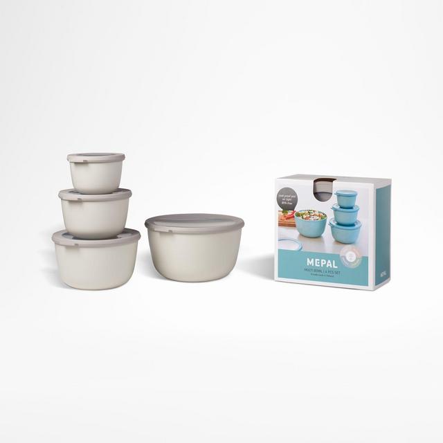 Mepal Deep Round White Multi-Bowls, Set of 4