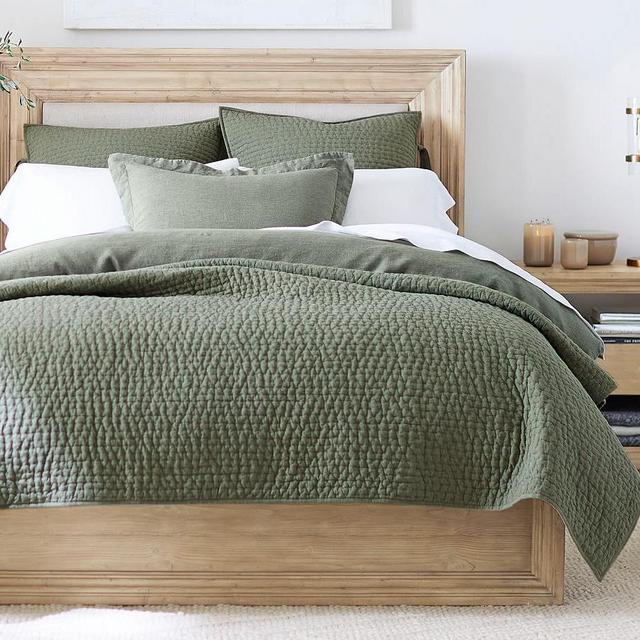Pick-Stitch Quilt (Size: King/Cal. King, Color: Loden)