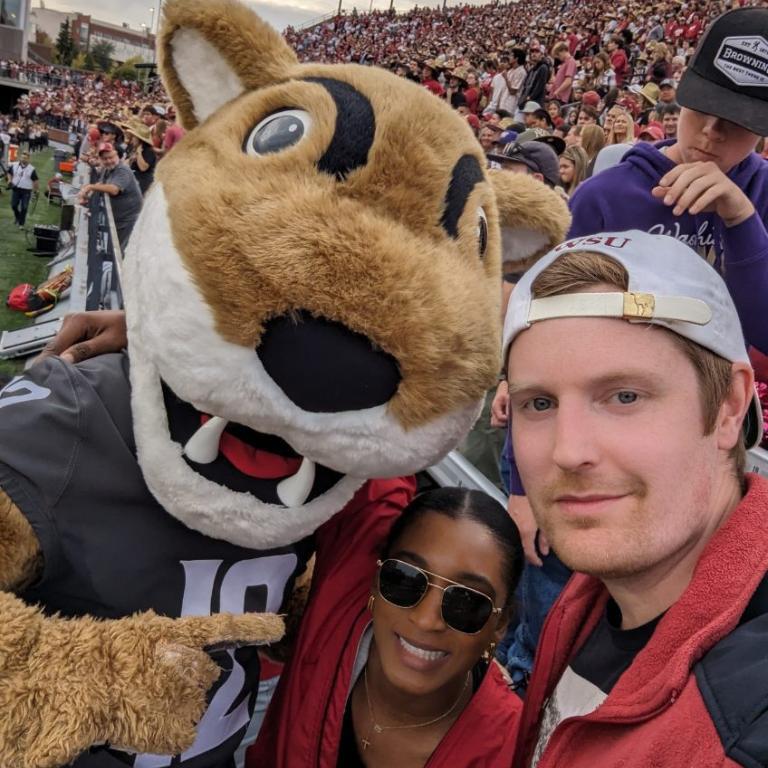 Our first time back at WSU together. #GoCougs