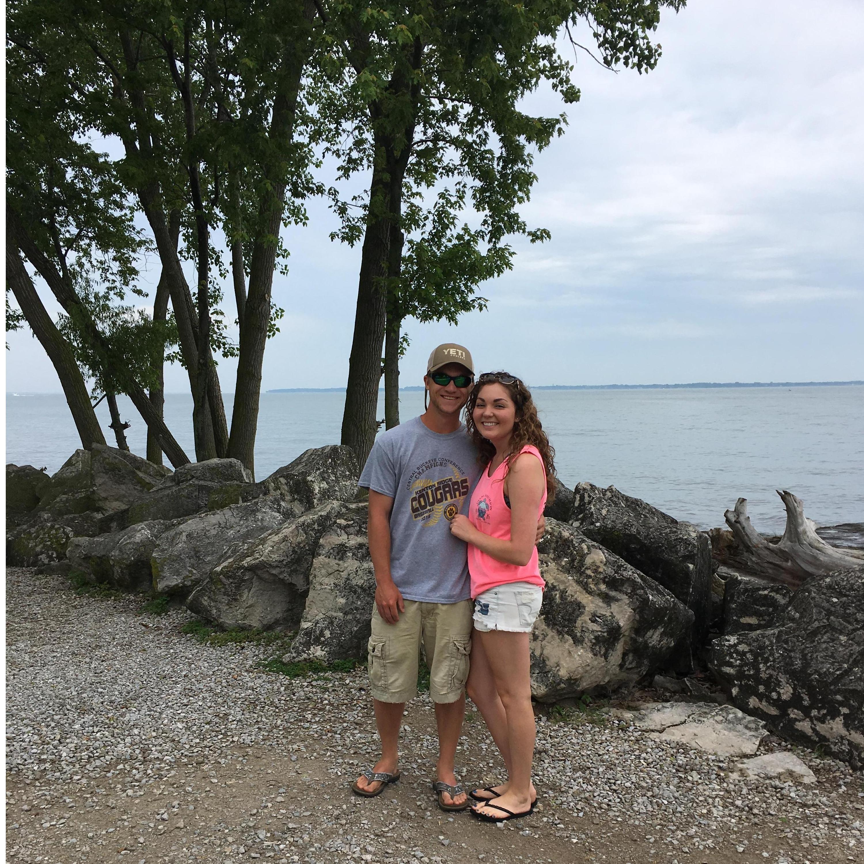 Lindsey's first time visiting Gabe at Lake Erie. -June 2017