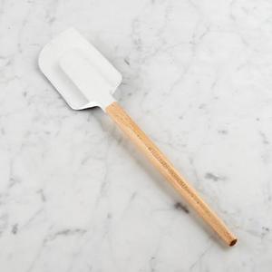 Williams Sonoma Large Silicone Spatula with Classic Wood Handle, White