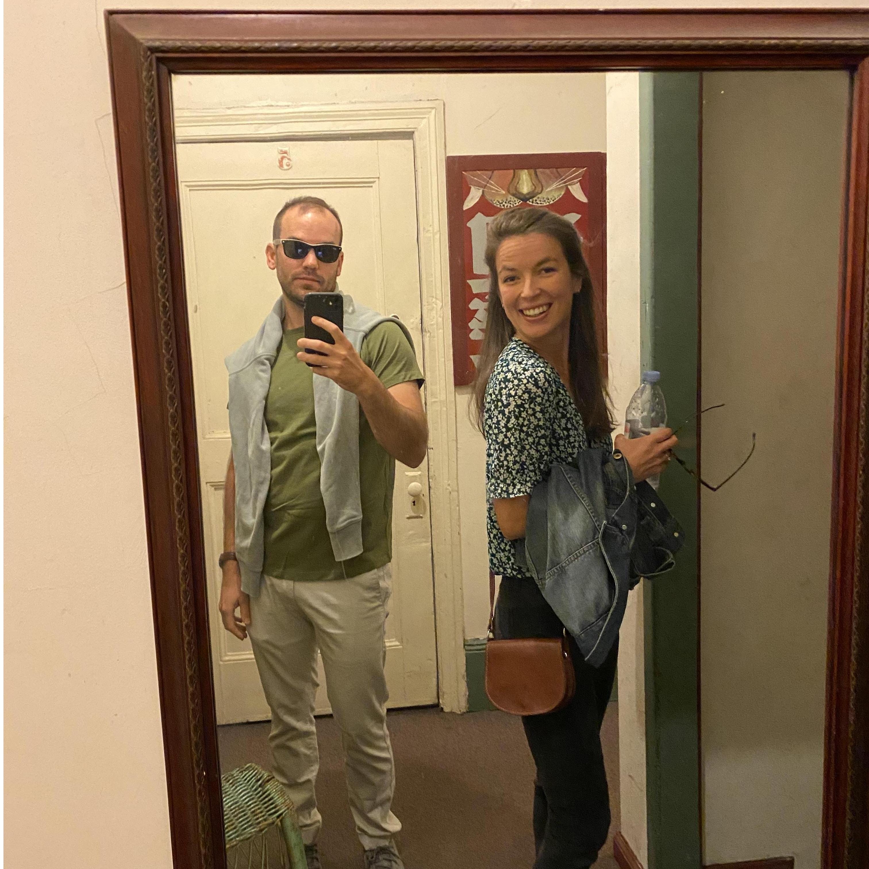 Ready to take the town, a.k.a. finding the nearest pizza joint for Mark.
