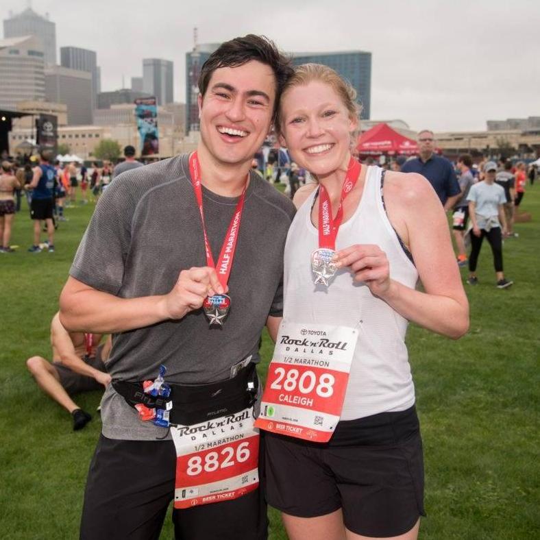 Completed our first half marathon in Dallas in 2018.
