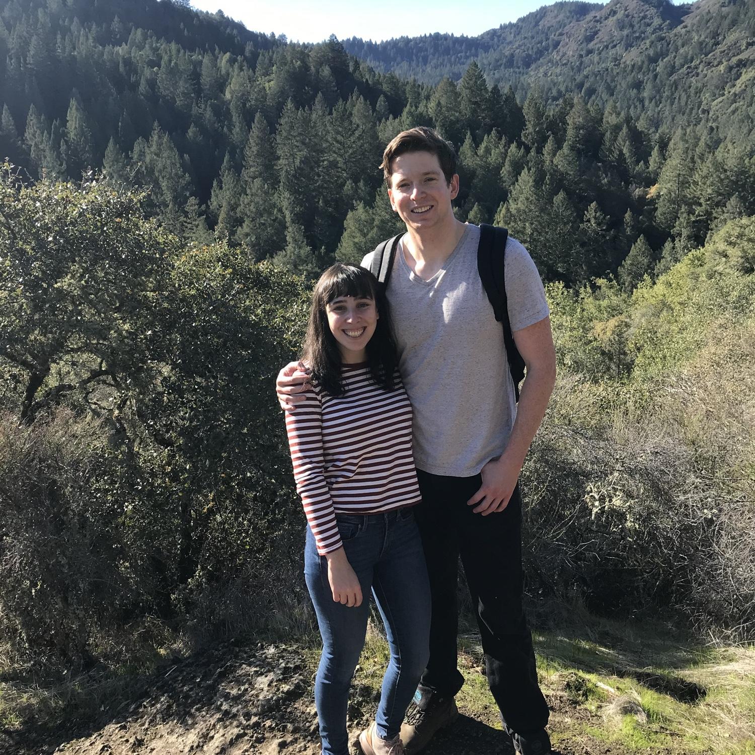 Hiking in California near Tobin's childhood home
