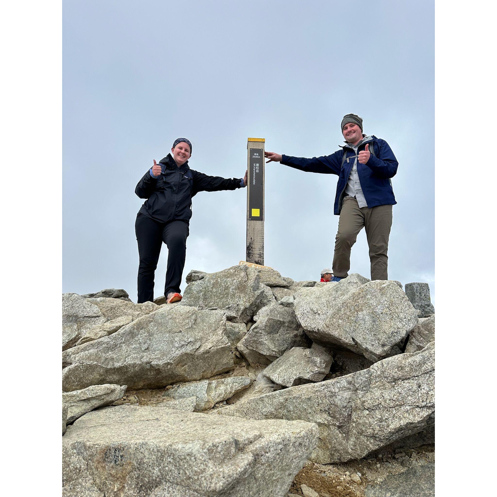 Summited Mt. Karamatsu, Hakuba, Japan