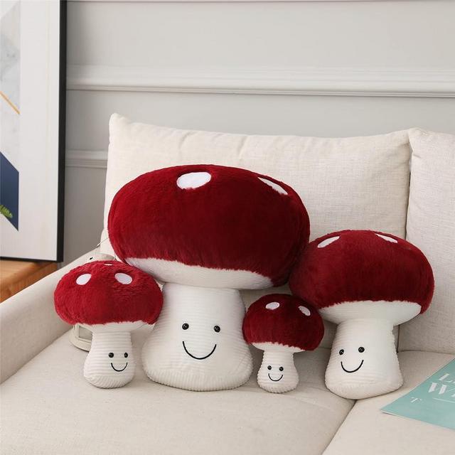 Fun Sunma Lovely Mushroom Pillow Stuffed Plush Mushroom Pillow (15.7 inches)