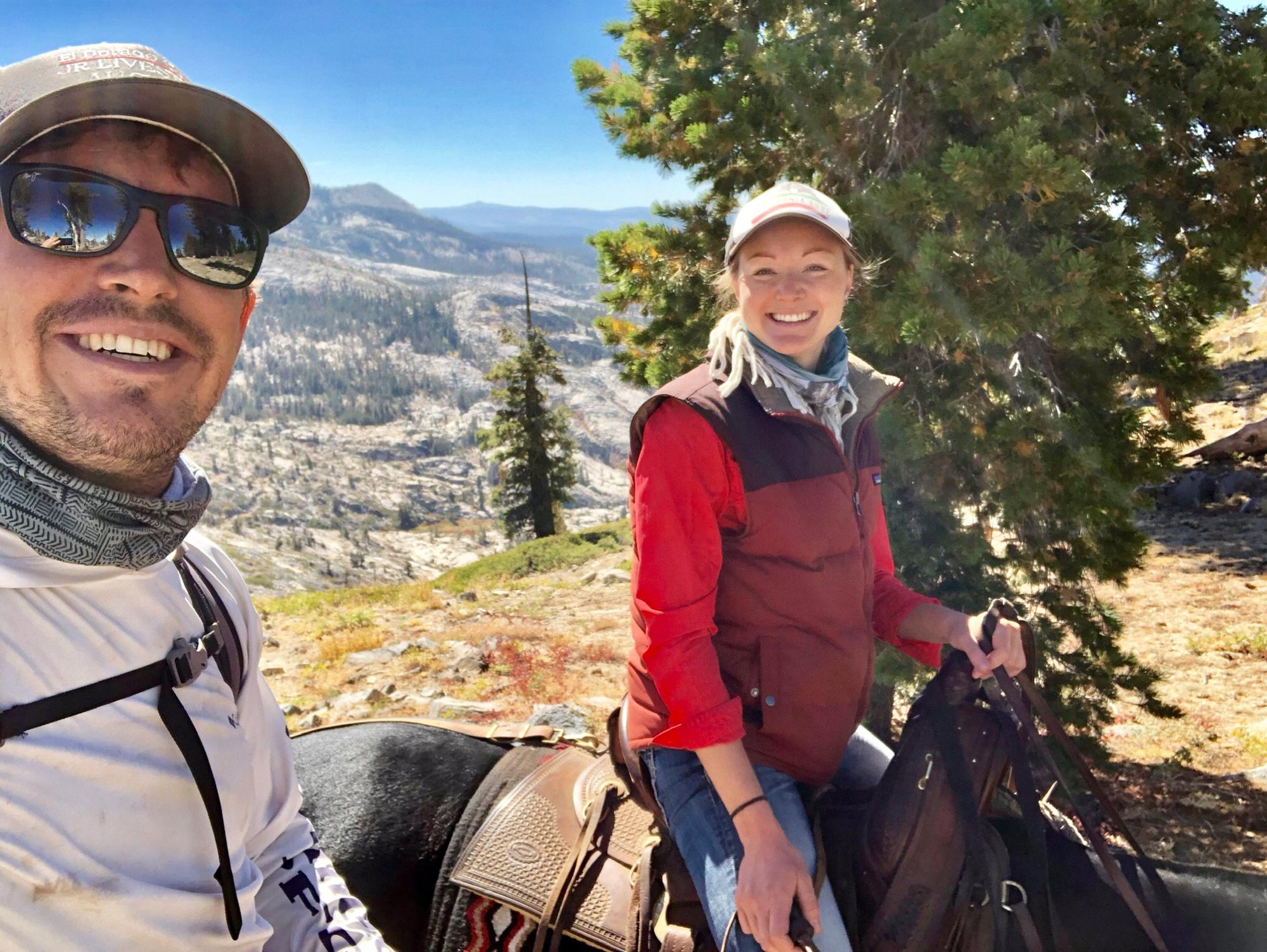 Beautiful mule ride in the Sierra Nevada's with Rashell's Aunt Lori and Uncle Doug!