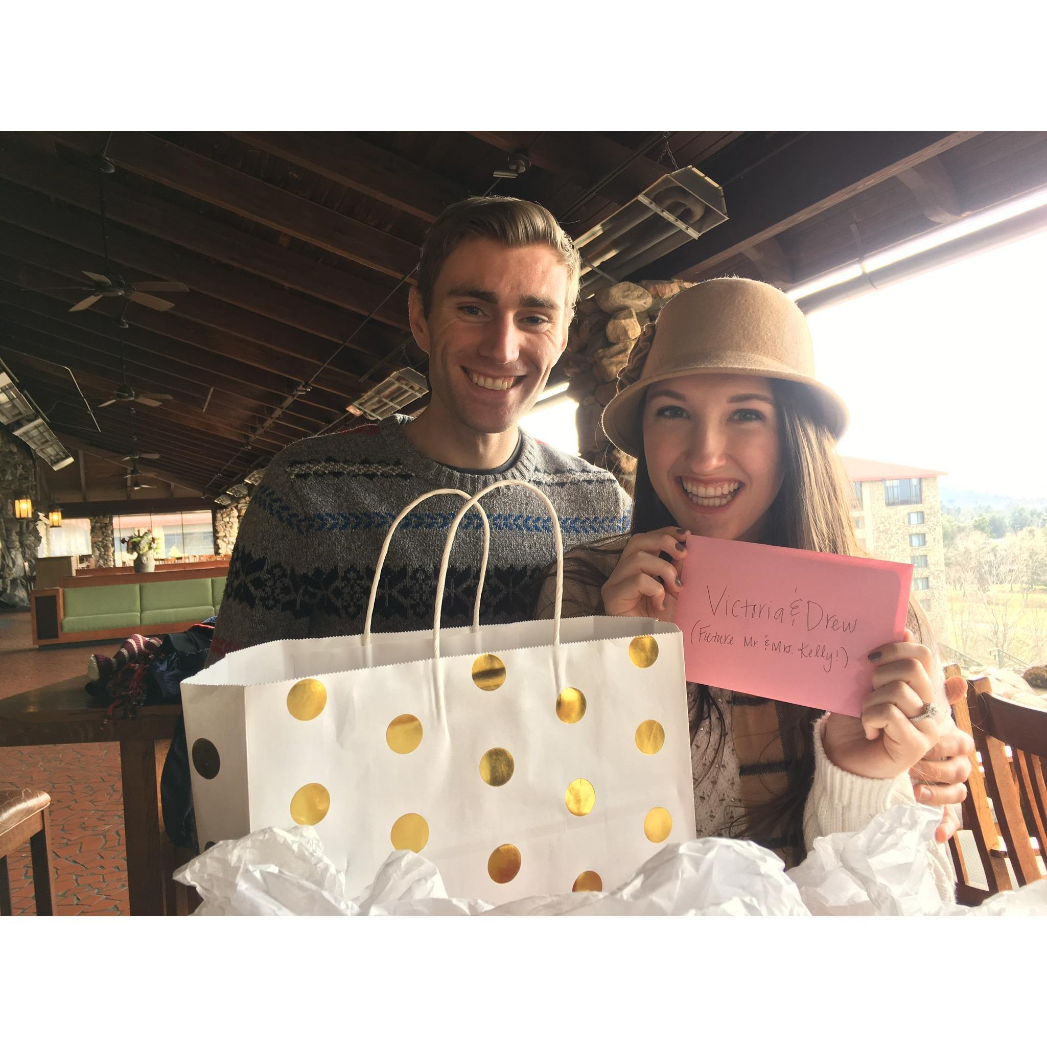 Our first wedding gift! From Kara and Gauthier ❤️
