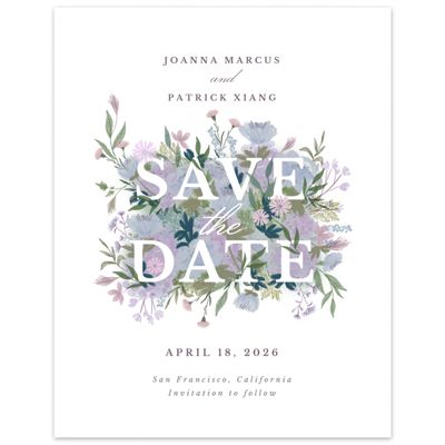 Dusty Purple Wedding Digital Save the Date - Laurelwood Classic