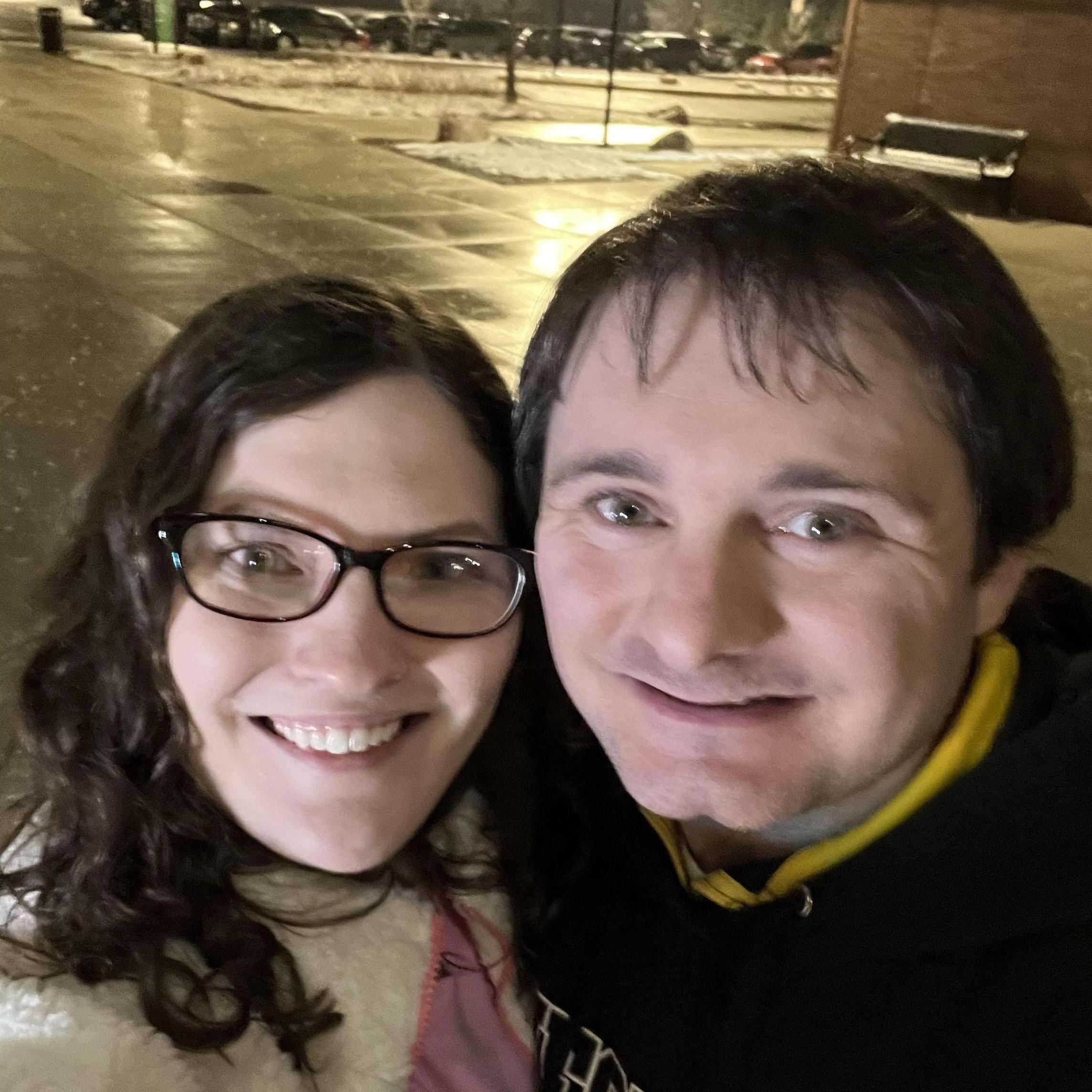 Heading home after a fun night of curling in Novi, Michigan February 2023