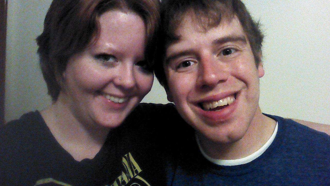 This photo is very important—it’s our FIRST ONE! Look how short my hair is!