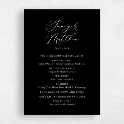 Black Wedding Program - Niligan