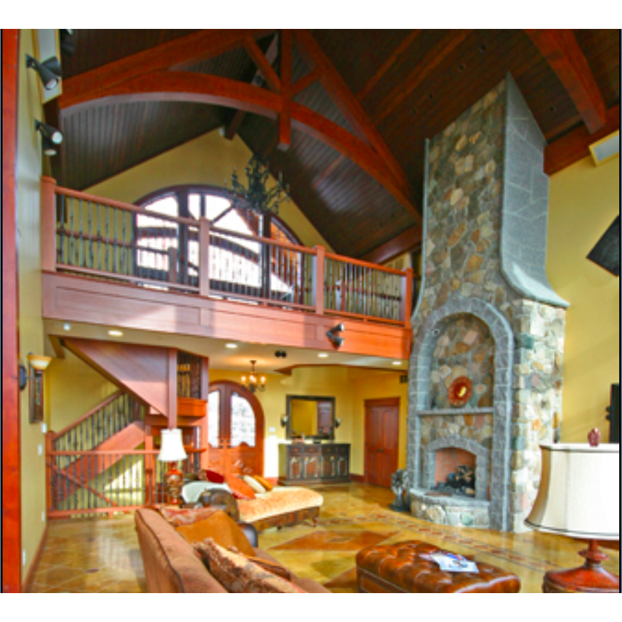 The main hall in the lodge - we can't wait to decorate!