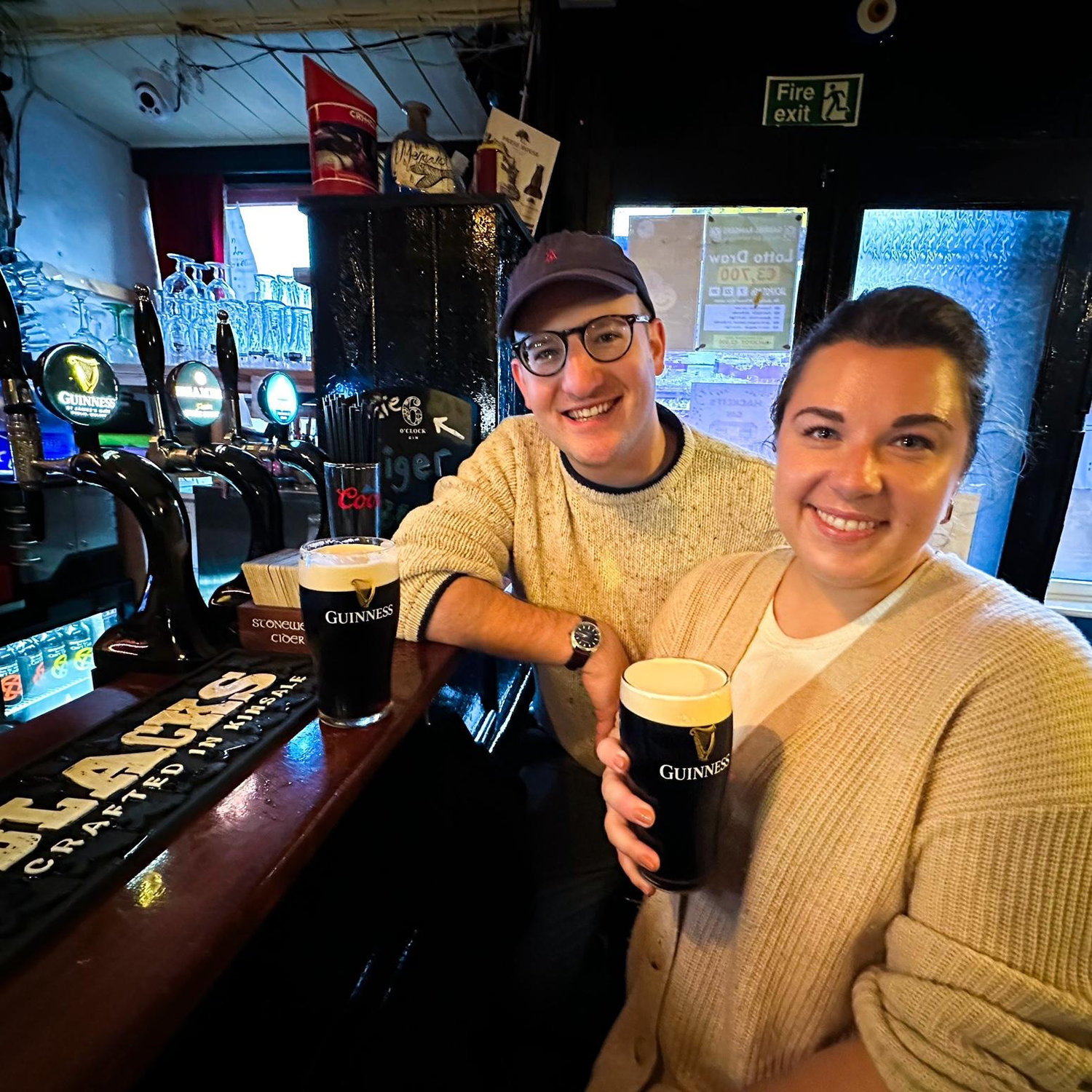 Having a pint at Hackett’s in Schull, Ireland with Rhod & Vicki, Hannah’s Marblehead neighbors. September 2023