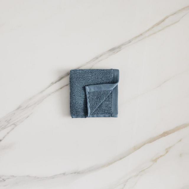 Organic Textured Towel, Ocean, Washcloth