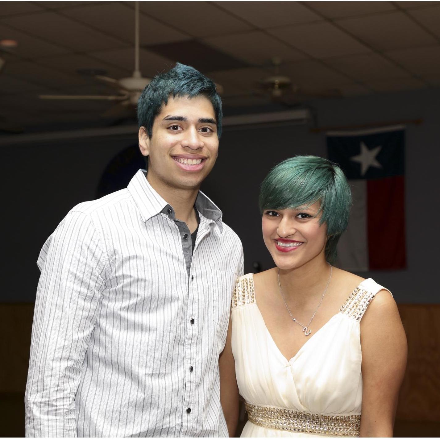 2014, Geo's hair was supposed to be blue (: