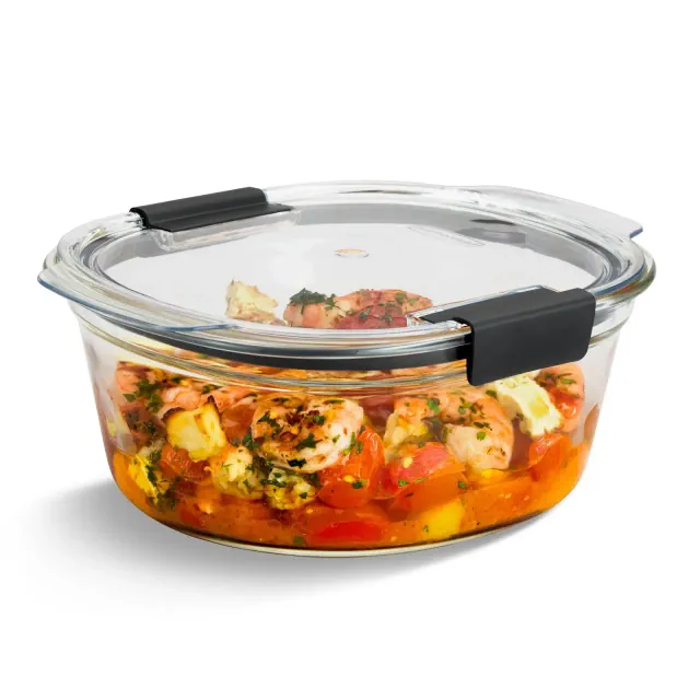 Rubbermaid 6.2c Brilliance Glass Round Food Storage Container