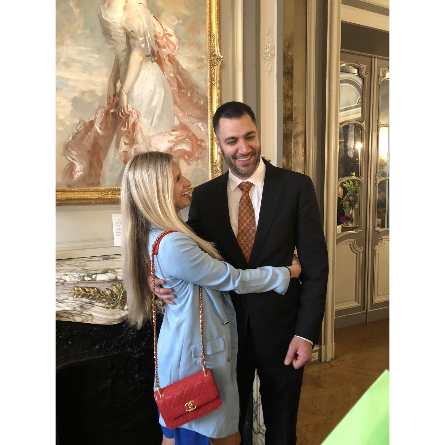 Snapped at the Cosmos Club during Mother's Day where both of their families had brunch