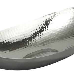 Leeber Limited USA - Elegance Hammered 13-1/2 by 7 by 3-Inch Stainless Steel Oval Fruit Bowl, Model 72652
