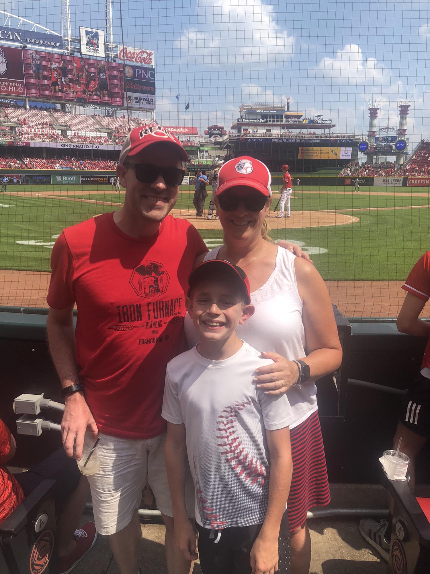 Fun at the Reds game with Eli,