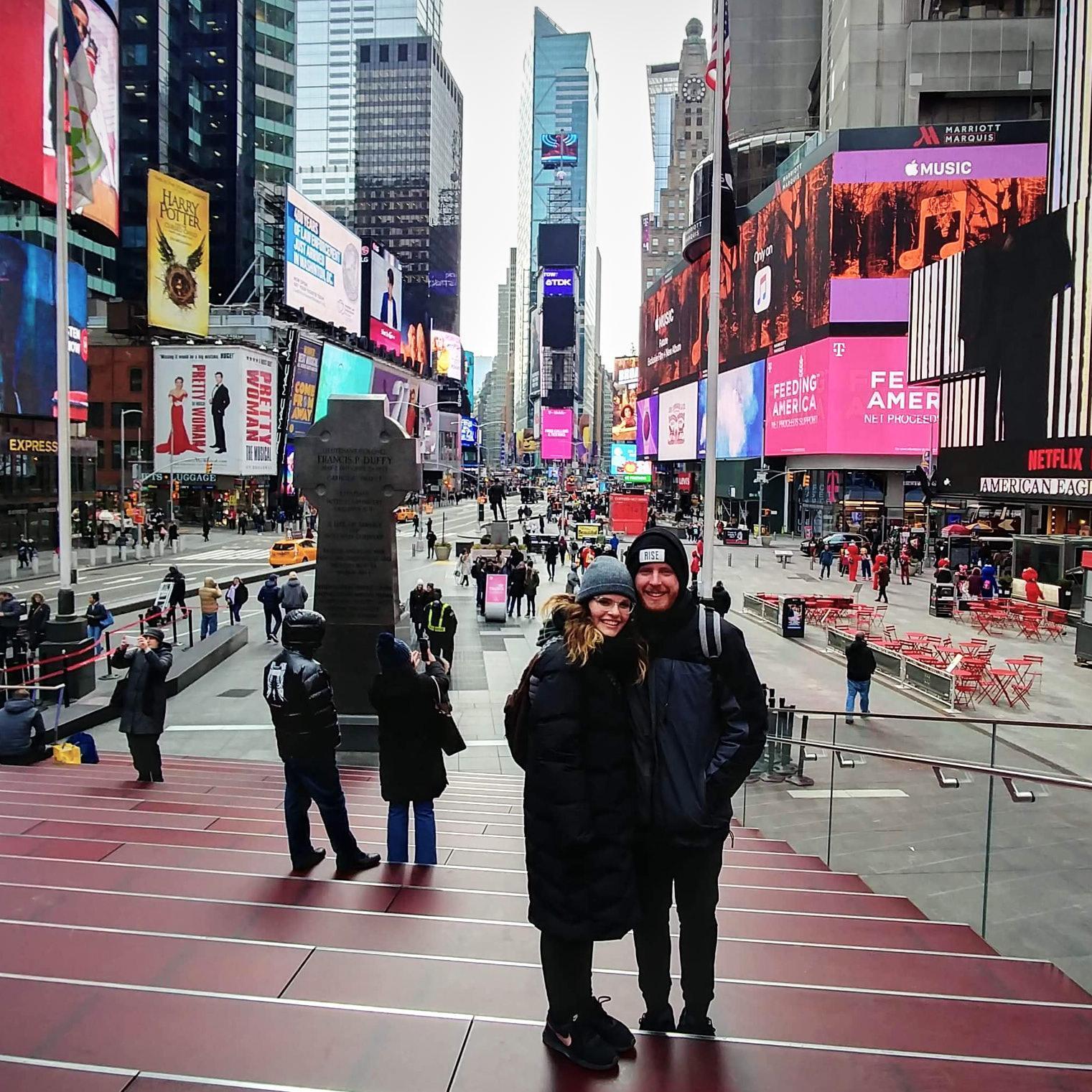 Rachel's first time to NYC.