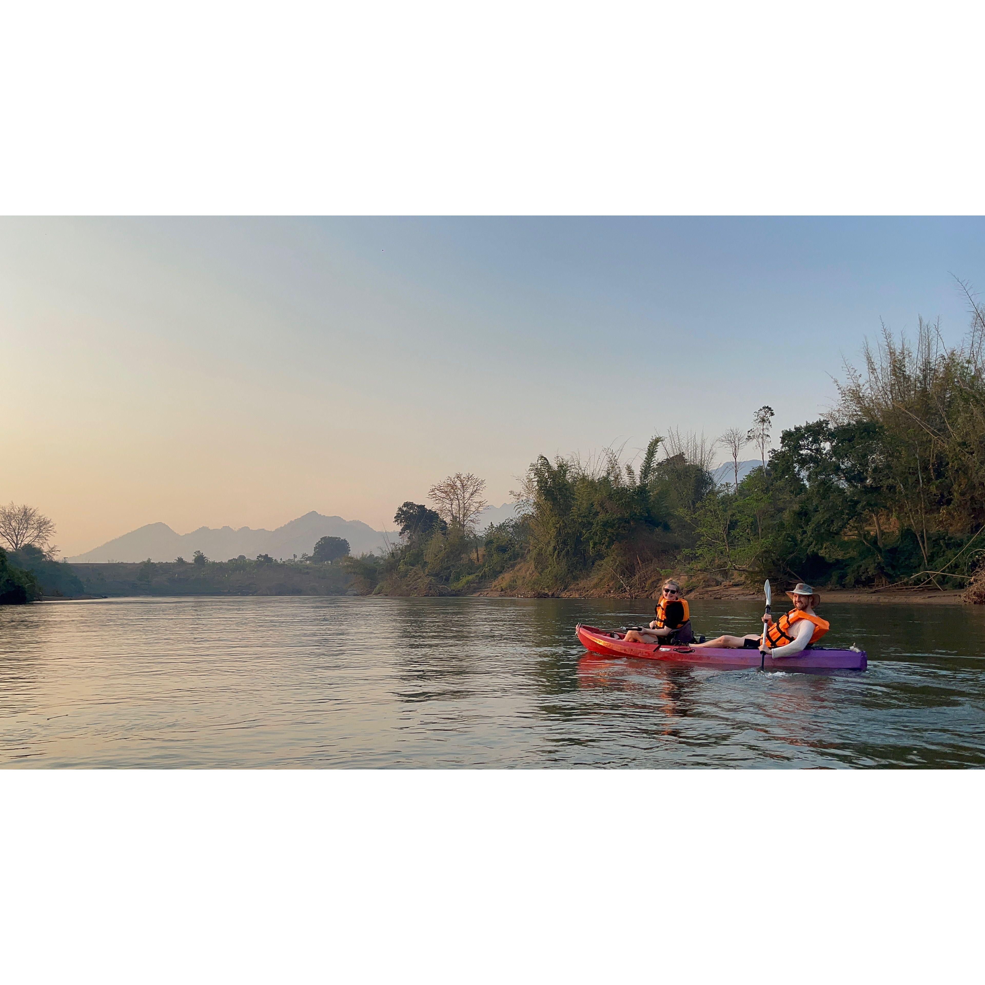 Kayaking on the River Kwai - the smaller one.