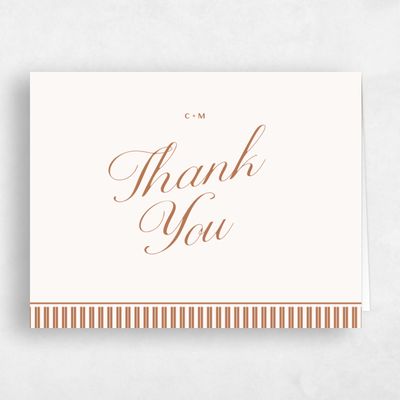 Tuscany, Brown Wedding Thank You - Connell Landscape