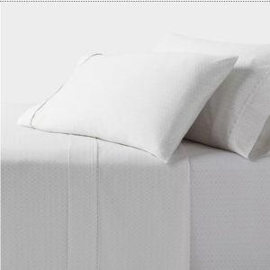 King 400 Thread Count Performance Sheet Set Light Gray Geo - Threshold™