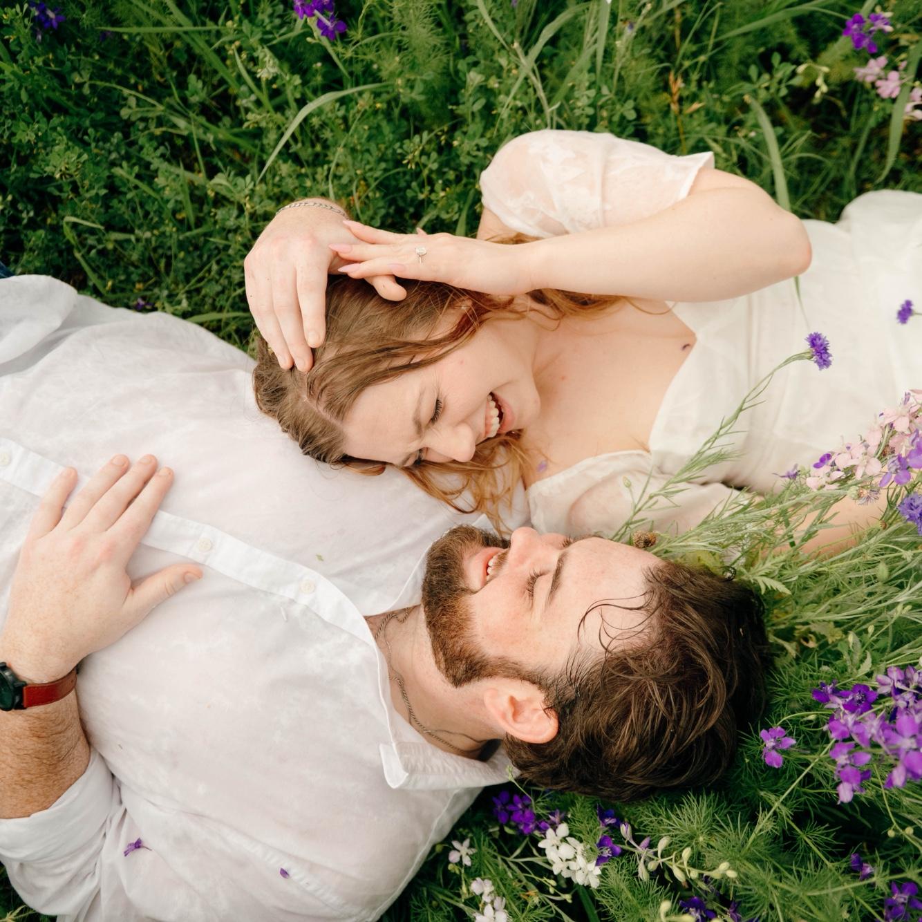At the very end of our engagement photoshoot it started pouring down rain, I think this photo perfectly captures our reaction.