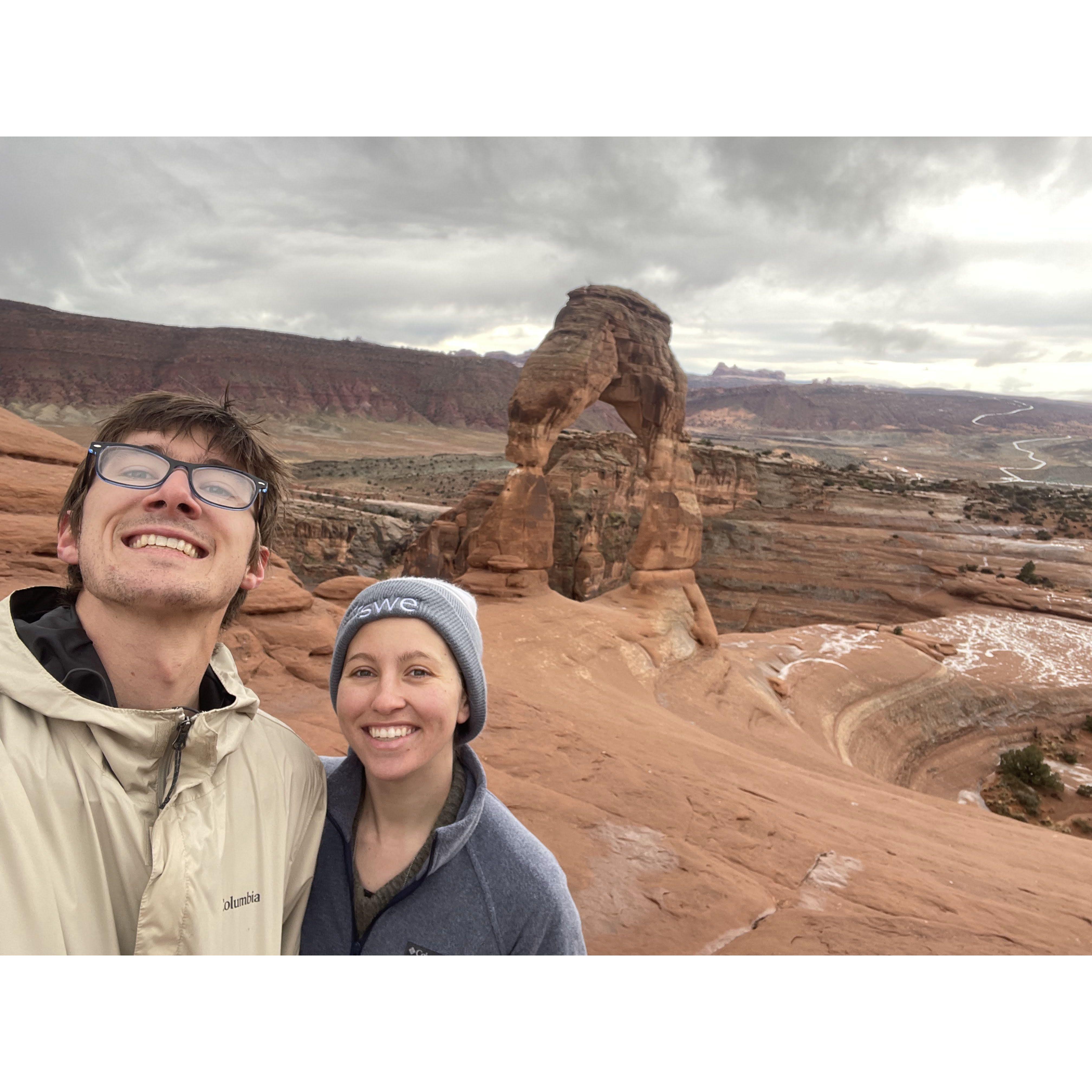 Christmas 2021 at the Delicate Arch in Arches NP